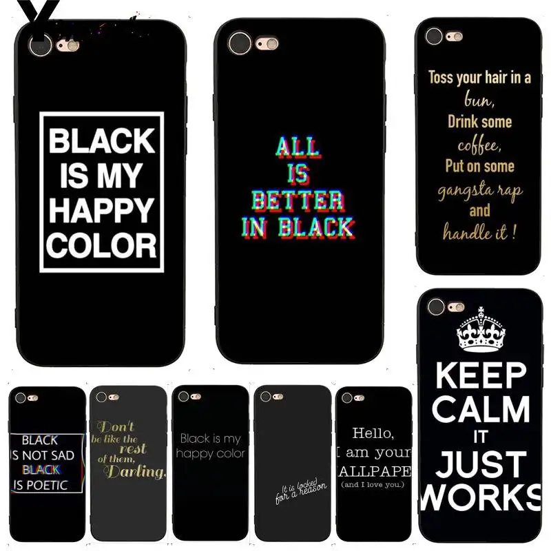 Yinuoda BLACK IS MY HAPPY COLOR Design High Quality Phone case for iPhone 7 6 X 8 6s Plus 5 5S SE XS XR 11 11pro 11promax
Yinuoda BLACK IS MY HAPPY COLOR Design High Quality Phone case for iPhone 7 6 X 8 6s Plus 5 5S SE XS XR 11 11pro 11promax