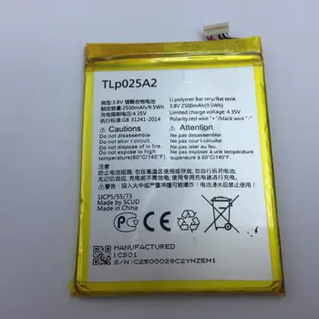 TLp025A2 2500mAh Battery For Alcatel One Touch Onetouch POP C9 Dual 7047D Idol X Plus OT 6043D 8000D 8008D TCL S960