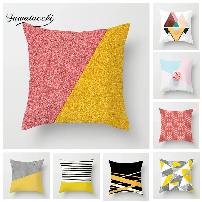 Fuwatacchi Pink Patchwork Geometric Cushion Cover Nordic Style Pillow Cover For Decor Home Sofa Decoration White Pillowcases
Fuwatacchi Pink Patchwork Geometric Cushion Cover Nordic Style Pillow Cover For Decor Home Sofa Decoration White Pillowcases