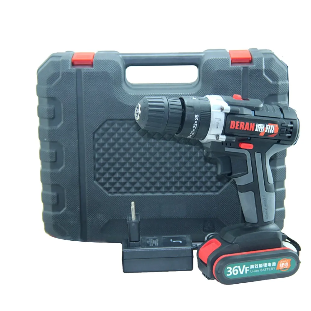 36V Cordless Drill 2-Speed Adjustment LED Lighting Electric Drill Screwdriver Wrench Powe Tool With1/2 5200mAh Li-ion Battery
36V Cordless Drill 2-Speed Adjustment LED Lighting Electric Drill Screwdriver Wrench Powe Tool With1/2 5200mAh Li-ion Battery