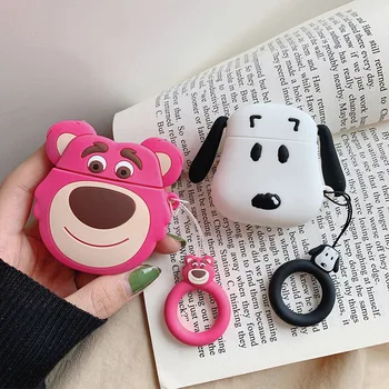 Cartoon Dog For Airpods Case Bluetooth Earphone Protective Case Cute Silicone Cover Capa Fashion Funny for Air pods Key Strap 
Cartoon Dog For Airpods Case Bluetooth Earphone Protective Case Cute Silicone Cover Capa Fashion Funny for Air pods Key Strap