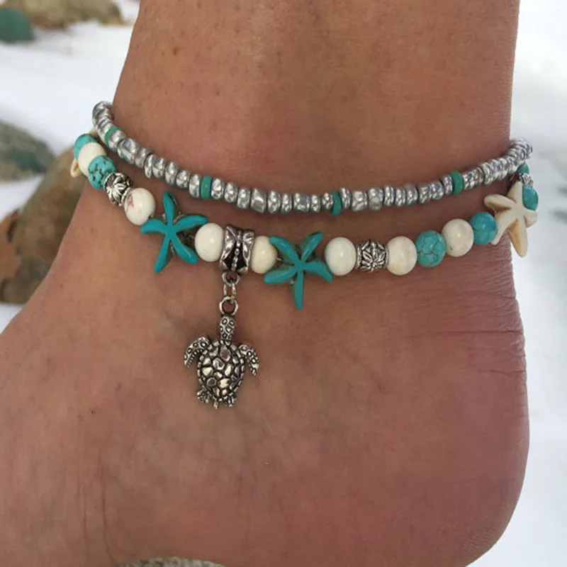 New Design Shell Anklet Beads Starfish Anklets For Women Multi Layer Bracelet Handmade Bohemian Leg Jewelry Sandals Gift
New Design Shell Anklet Beads Starfish Anklets For Women Multi Layer Bracelet Handmade Bohemian Leg Jewelry Sandals Gift