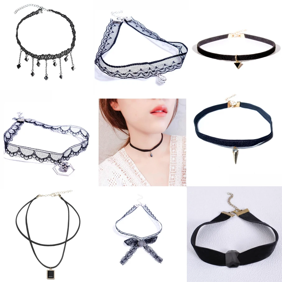 Collar Necklace For Woman Girl Fashion Jewelry Lace Trend Summer Gift Simple Black Sequins Pearl Pendant Star Lace Heart
Collar Necklace For Woman Girl Fashion Jewelry Lace Trend Summer Gift Simple Black Sequins Pearl Pendant Star Lace Heart