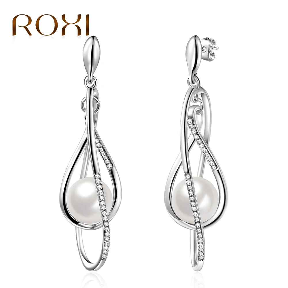 ROXI Wedding Charm pendientes Earrings For Women With Simulated Pearl Drop Earrings Silver Color Dangle Earrings Jewelry Gift
ROXI Wedding Charm pendientes Earrings For Women With Simulated Pearl Drop Earrings Silver Color Dangle Earrings Jewelry Gift