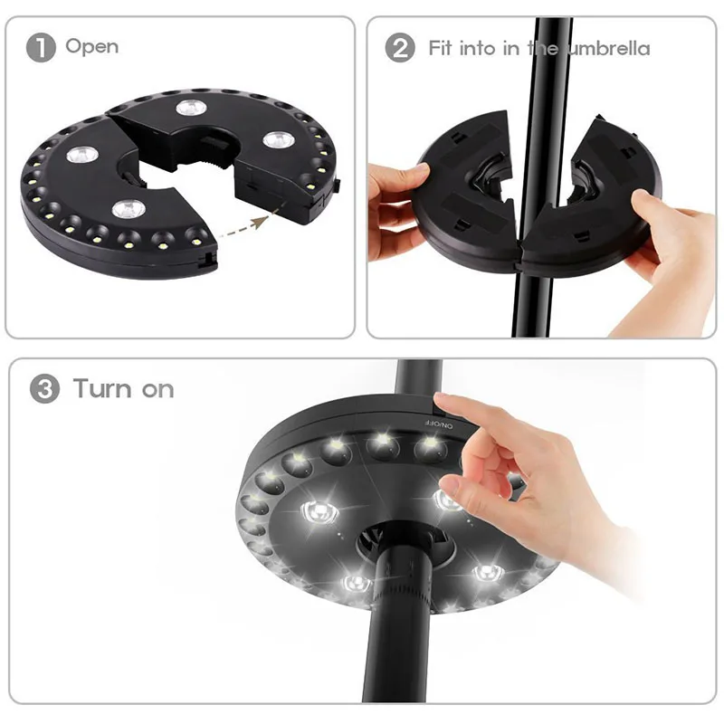 Outdoor Patio Umbrella Light 3 Lighting Modes 28 LED Light Table Umbrellas Camping TT-best
Outdoor Patio Umbrella Light 3 Lighting Modes 28 LED Light Table Umbrellas Camping TT-best