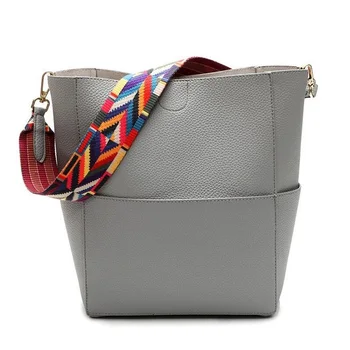Women bucket Shoulder bag Large Color wide shoulder straps Women handbags pu leather messenger bags women's totes Shopping Bag
Women bucket Shoulder bag Large Color wide shoulder straps Women handbags pu leather messenger bags women's totes Shopping Bag
