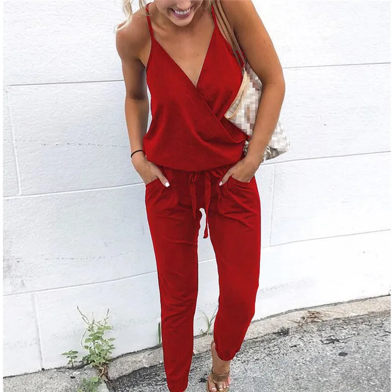 Off Shoulder Spaghetti Cross Strap Combinaison Femme Jumpsuit 2019 Summer Women Sexy V Neck Soild Backless Beach Romper Playsuit
Off Shoulder Spaghetti Cross Strap Combinaison Femme Jumpsuit 2019 Summer Women Sexy V Neck Soild Backless Beach Romper Playsuit