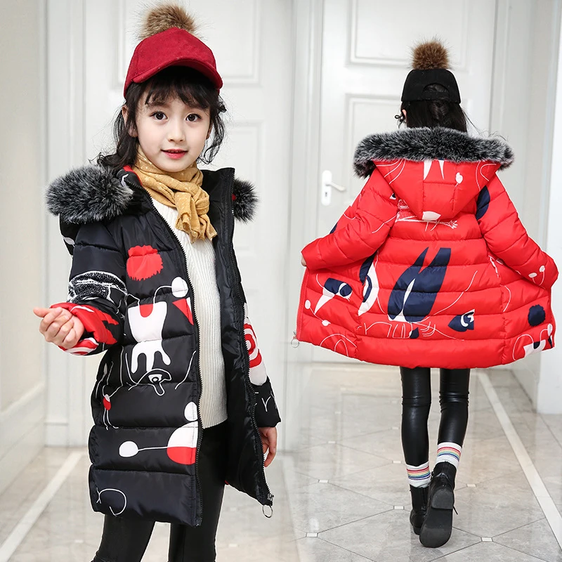 Children's Winter Fur Hooded Long Jacket For Girls 3-12 Years Fashion Warm Cotton Thick Padded Down Coat Outerwear Girl Clothes
Children's Winter Fur Hooded Long Jacket For Girls 3-12 Years Fashion Warm Cotton Thick Padded Down Coat Outerwear Girl Clothes