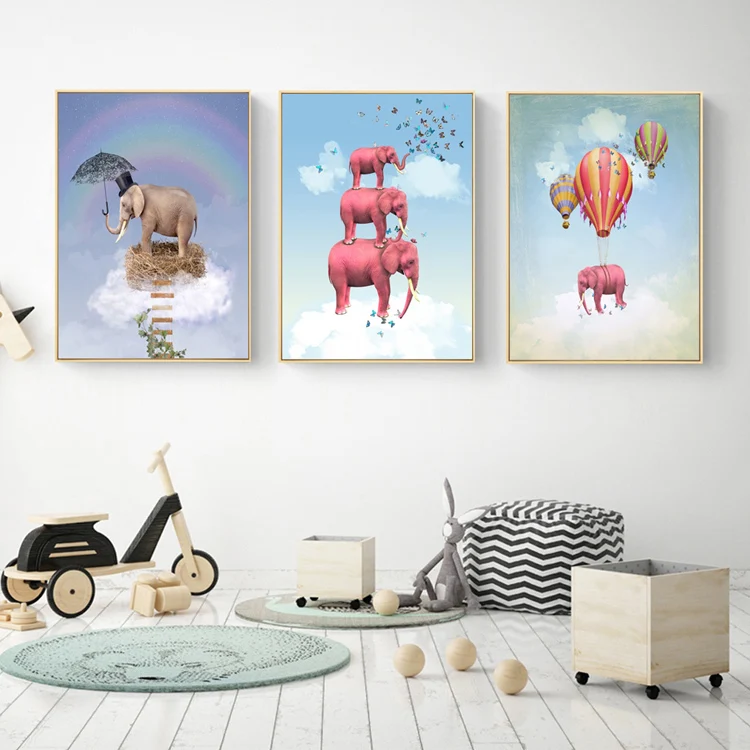 Nordic style Pink Elephant Painting Photo Canvas Wall Art Prints Nordic Modern Home Decor for Living Room 762
Nordic style Pink Elephant Painting Photo Canvas Wall Art Prints Nordic Modern Home Decor for Living Room 762