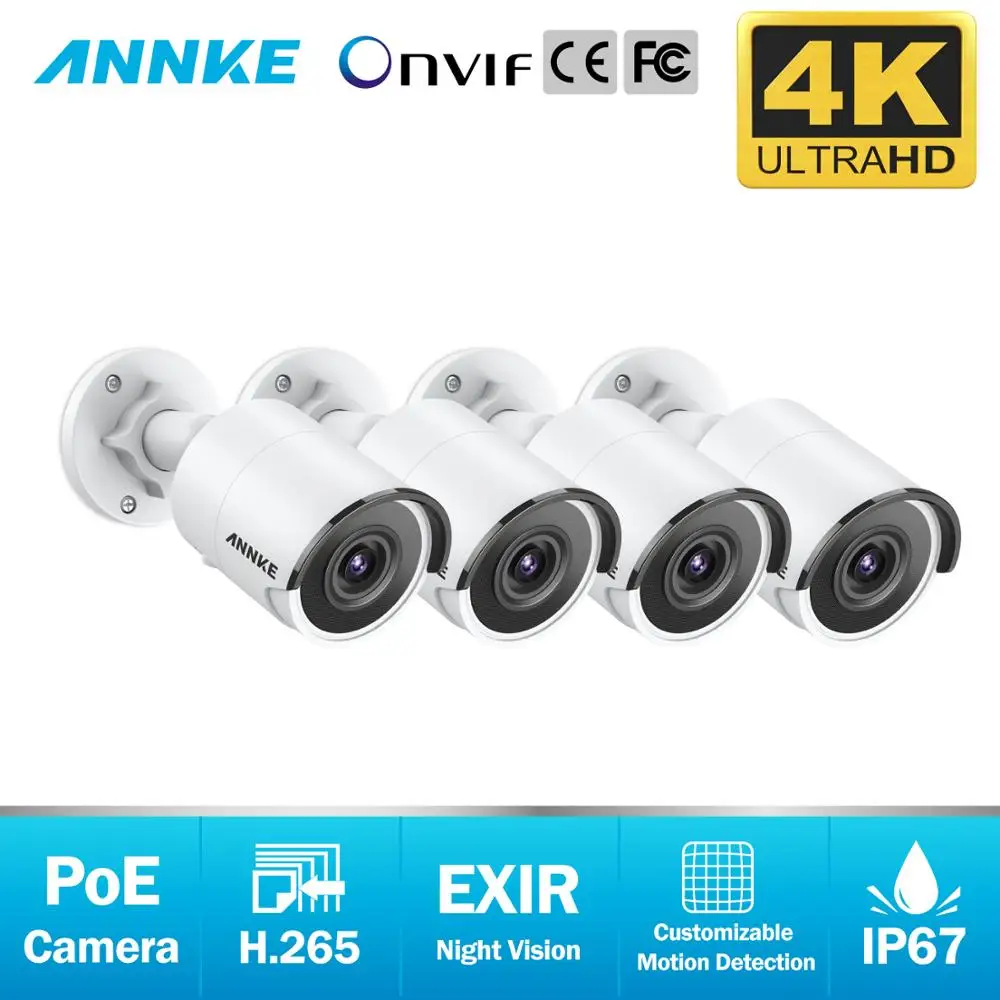 ANNKE 4X Ultra HD 8MP POE Security Camera 4K Outdoor Weatherproof Network Night Vision Email Alert IP Cam Surveillance CCTV Kit
ANNKE 4X Ultra HD 8MP POE Security Camera 4K Outdoor Weatherproof Network Night Vision Email Alert IP Cam Surveillance CCTV Kit