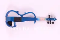 5 strings 4/4 Electric Violin Silent Pickup Fine tone parts include New Golden Color #8-15 blue color
