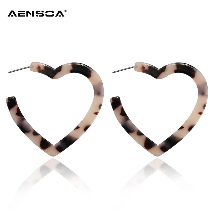 AENSOA New Heart Acetate Board Leopard Earrings Love Stud Earrings For Women Korea Statement Fashion Jewelry Gifts Pendientes
AENSOA New Heart Acetate Board Leopard Earrings Love Stud Earrings For Women Korea Statement Fashion Jewelry Gifts Pendientes
