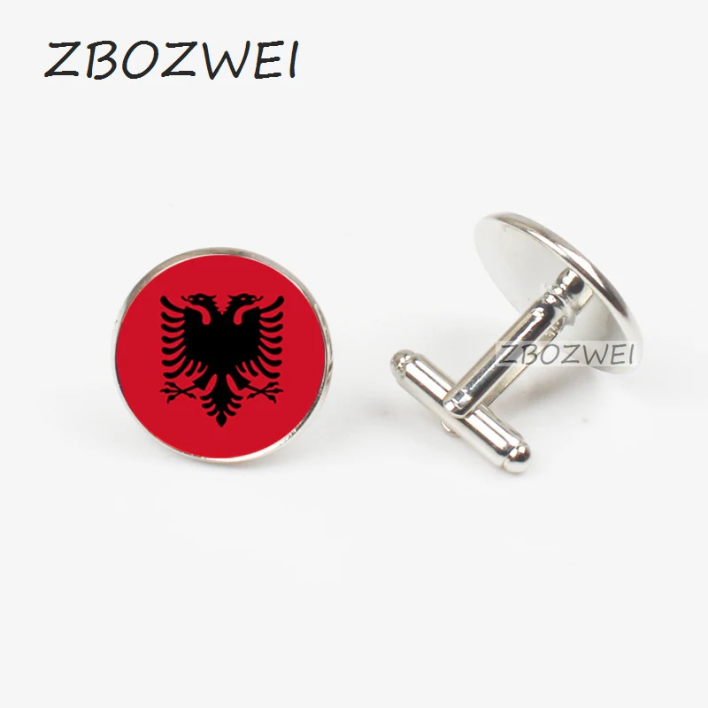 ZBOZWEI 2018 Fashion Jewelry Albanian national flag Cufflinks Silver Background Wedding Headpiece Vintage Men's Glass Cuff Link
ZBOZWEI 2018 Fashion Jewelry Albanian national flag Cufflinks Silver Background Wedding Headpiece Vintage Men's Glass Cuff Link