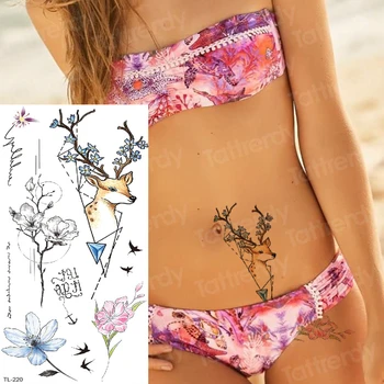 Waterproof Temporary Tattoos Water Transfer Flower Moose Sticker Beauty Body Arm Art Tattoo women girl female sexy Makeup Decals
Waterproof Temporary Tattoos Water Transfer Flower Moose Sticker Beauty Body Arm Art Tattoo women girl female sexy Makeup Decals
