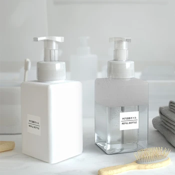 450ml Plastic Transparent Soap Foam Pump Empty Square Bottle Foaming Pump Travel Home Storage Bottles
450ml Plastic Transparent Soap Foam Pump Empty Square Bottle Foaming Pump Travel Home Storage Bottles