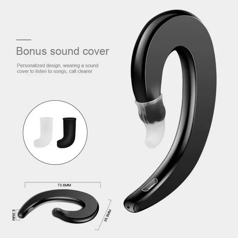 Bone Conduction Earphone waterproof Bluetooth Headphone True Wireless Earbuds Bluetooth Headset With Mic Cordless Headphones
Bone Conduction Earphone waterproof Bluetooth Headphone True Wireless Earbuds Bluetooth Headset With Mic Cordless Headphones