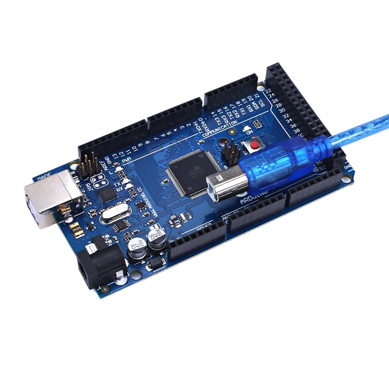 100% NEW 2012 official version MEGA2560 R3 development board ATMEGA16U2 development module + Usb cable free shipping diy Kit
100% NEW 2012 official version MEGA2560 R3 development board ATMEGA16U2 development module + Usb cable free shipping diy Kit