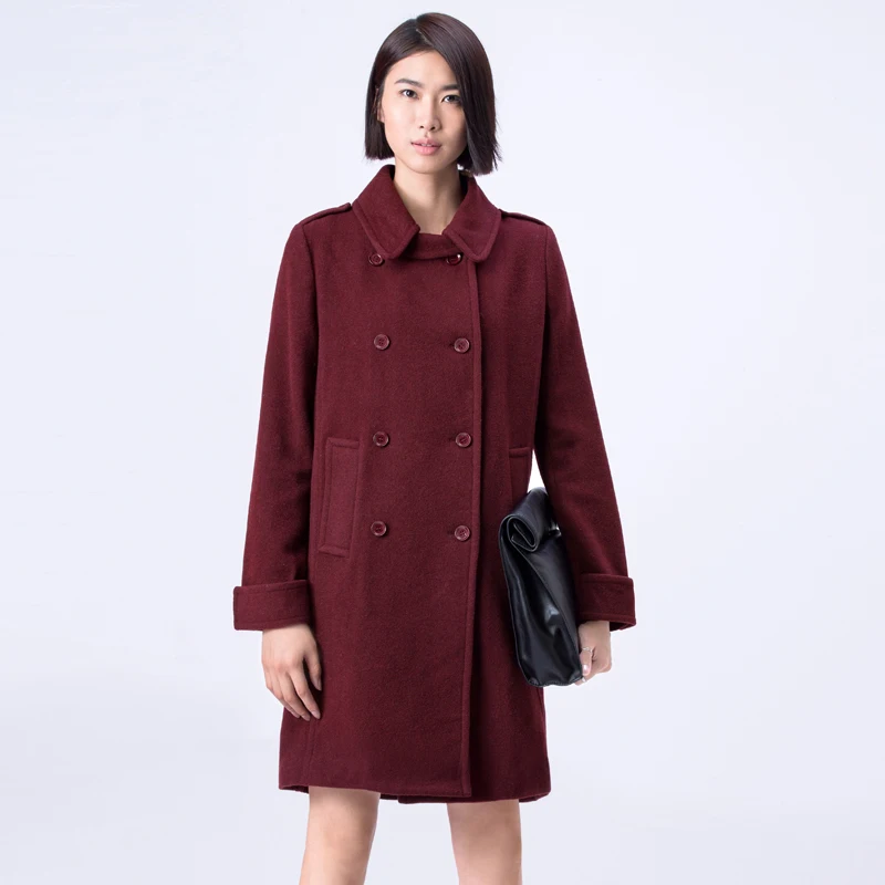 Amii Casual Women Woolen Coat 2017 Winter Solid Double Breasted Turn-down Collar Female Wool Blends
Amii Casual Women Woolen Coat 2017 Winter Solid Double Breasted Turn-down Collar Female Wool Blends