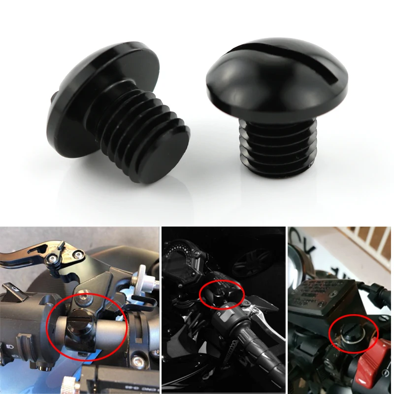 M10*1.25 1 Pair Motorcycle Mirror Hole Plugs Cover 1 Left-Hand Threaded Anti-Clockwise and 1 Right-Hand Threaded Clockwise Black
M10*1.25 1 Pair Motorcycle Mirror Hole Plugs Cover 1 Left-Hand Threaded Anti-Clockwise and 1 Right-Hand Threaded Clockwise Black