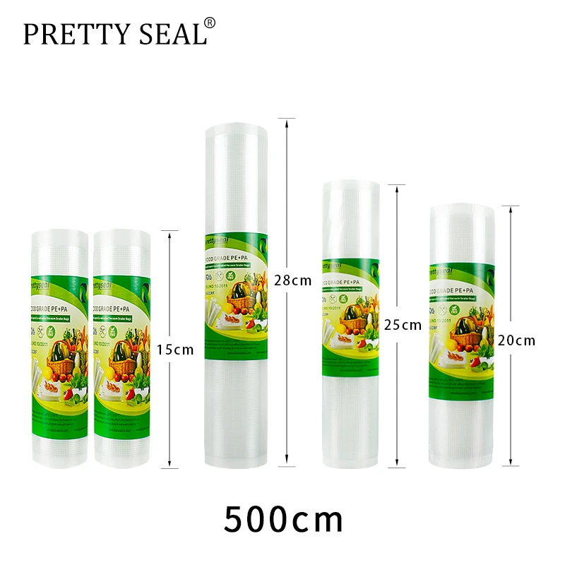 PRETTYSEAL Food Vacuum Bag Kitchen Food Storage Bags For Vacuum Sealer Food Fresh Long Keeping 2* 15+20+25+28*500 cm 5Rolls/Lot
PRETTYSEAL Food Vacuum Bag Kitchen Food Storage Bags For Vacuum Sealer Food Fresh Long Keeping 2* 15+20+25+28*500 cm 5Rolls/Lot