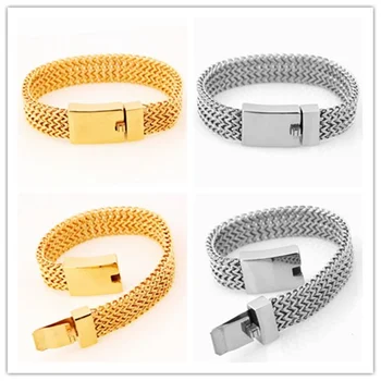 Hot Selling Cool Men's Bangle Jewelry 316L Stainless Steel Figaro Chain Link Silver Or Gold color Bracelet 8.66" 15mm
Hot Selling Cool Men's Bangle Jewelry 316L Stainless Steel Figaro Chain Link Silver Or Gold color Bracelet 8.66" 15mm