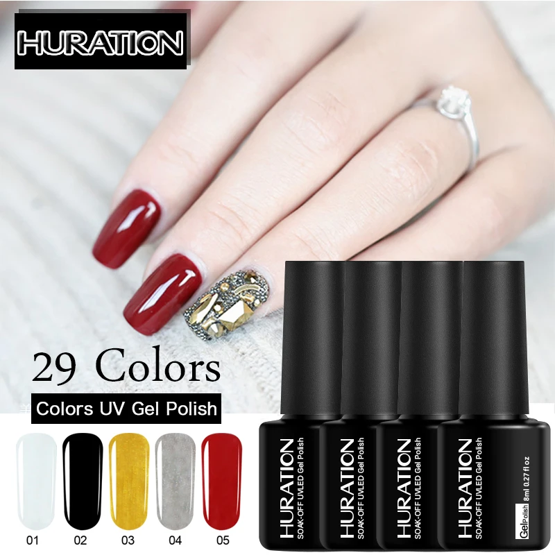 Huration 29 Colors Long Lasting UV Gellak Nail Gel Polish 8ml Pure Semi-Permanent UV Varnish Hybrid UV Lacquer Gel Nail Polish
Huration 29 Colors Long Lasting UV Gellak Nail Gel Polish 8ml Pure Semi-Permanent UV Varnish Hybrid UV Lacquer Gel Nail Polish