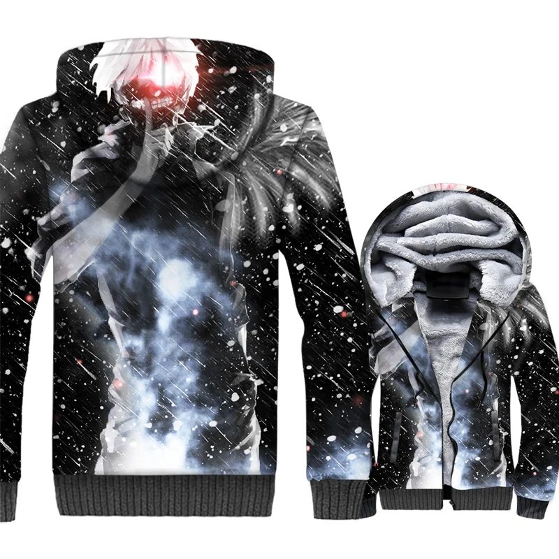 Tokyo Ghoul Jacket Men Japan Anime Hoodie Hip Hop Sweatshirt Winter Thick Fleece Warm Zip up 3D Print Coat Harajuku Streetwear
Tokyo Ghoul Jacket Men Japan Anime Hoodie Hip Hop Sweatshirt Winter Thick Fleece Warm Zip up 3D Print Coat Harajuku Streetwear