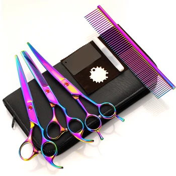 Hot Sale Pet Hair Cut Colorful Scissors Clippers Flat Tooth Cut Pets Beauty Tools Set Kit Dogs Grooming Hair Cutting Scissor Set
Hot Sale Pet Hair Cut Colorful Scissors Clippers Flat Tooth Cut Pets Beauty Tools Set Kit Dogs Grooming Hair Cutting Scissor Set