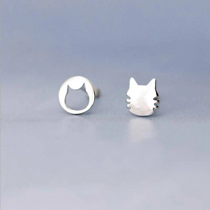 Promotion Wholesale Asymmetrical Cat and Mirror 925 Sterling Silver Stud Earrings for Women Girls Small Earrings Jewelry YEA128
Promotion Wholesale Asymmetrical Cat and Mirror 925 Sterling Silver Stud Earrings for Women Girls Small Earrings Jewelry YEA128