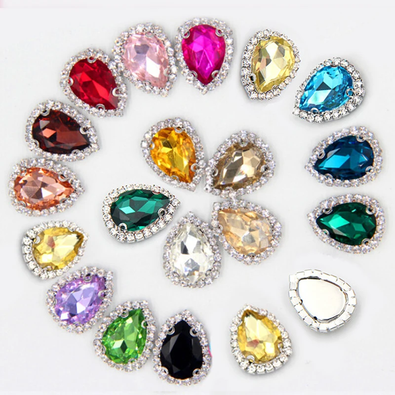 2016New 100pcs Water droplets Rhinestone Hand sewn Embellishments Button/buckle With Acrylic for DIY button NT03
2016New 100pcs Water droplets Rhinestone Hand sewn Embellishments Button/buckle With Acrylic for DIY button NT03