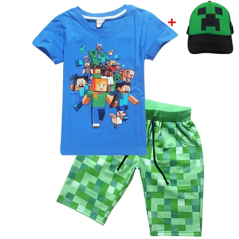 Minecrafts Square Games tops Shorts Costume Summer Kids T-Shirt Girls Boys clothes Short Sleeve Shirts + Max Knee Length sets
Minecrafts Square Games tops Shorts Costume Summer Kids T-Shirt Girls Boys clothes Short Sleeve Shirts + Max Knee Length sets