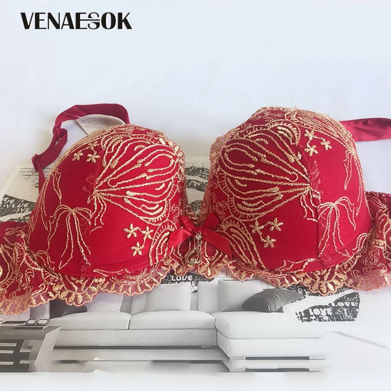 New Sexy Bra Brassiere 32 34 36 38 Size Underwear Cotton Thick Women Bras embroidery Lingerie Embroidery Push-up Bra Red wine
New Sexy Bra Brassiere 32 34 36 38 Size Underwear Cotton Thick Women Bras embroidery Lingerie Embroidery Push-up Bra Red wine