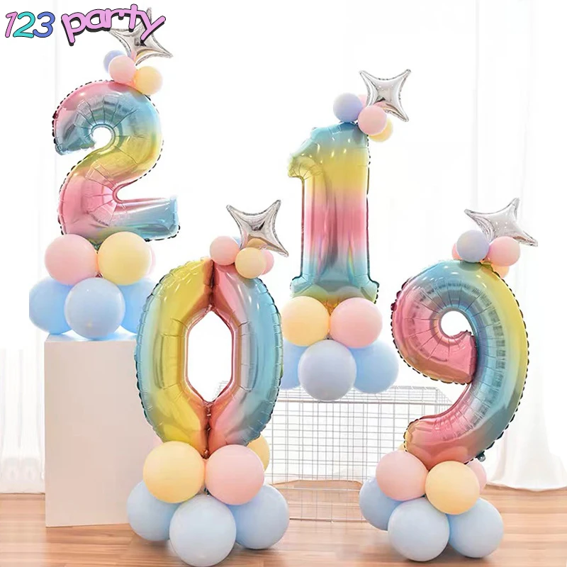 Large gradient color four pointed star digital column aluminum film balloon baby shower child birthday party wedding decoration
Large gradient color four pointed star digital column aluminum film balloon baby shower child birthday party wedding decoration
