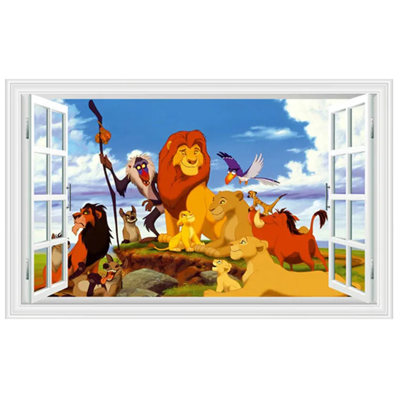 Lion cartoon wall decals The King of Animals fake 3d window vinyl stickers kids room decoration movie poster 90*60cm 4 styles
Lion cartoon wall decals The King of Animals fake 3d window vinyl stickers kids room decoration movie poster 90*60cm 4 styles