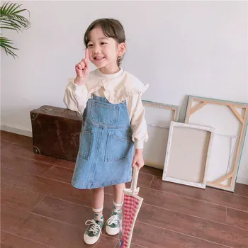 WLG girls spring strap dress kids girl denim blue beige pocket dress baby casual all match clothes children 2-6 years
WLG girls spring strap dress kids girl denim blue beige pocket dress baby casual all match clothes children 2-6 years