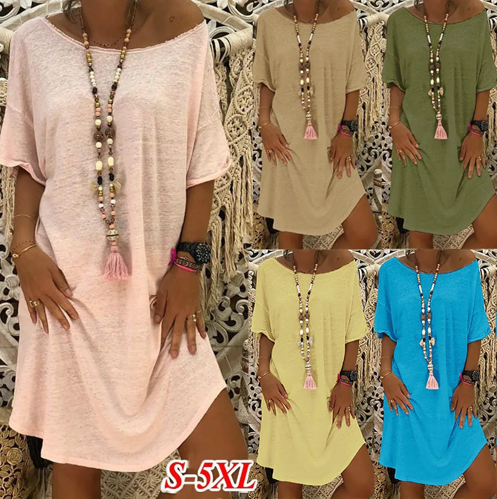 feitong Four colors!! S-4XL New Arrival Women O Neck Casual Solid Above Knee Dress Sleeve Loose Party Mini Dress Vestido @17
feitong Four colors!! S-4XL New Arrival Women O Neck Casual Solid Above Knee Dress Sleeve Loose Party Mini Dress Vestido @17