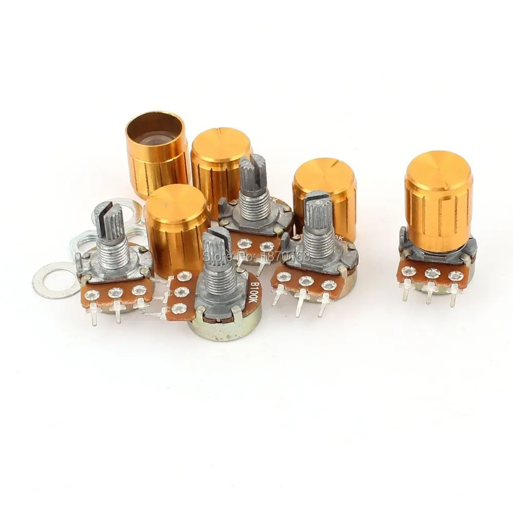 5 pcs WH148 2 K OHM Linear lancip Rotary potensiometer, 2KB B2K Pot w tombol-tombol
5 pcs WH148 2 K OHM Linear lancip Rotary potensiometer, 2KB B2K Pot w tombol-tombol