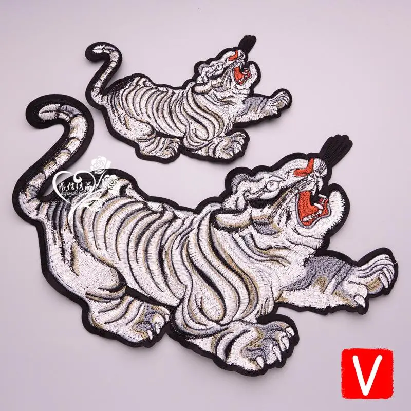 

VIPOINT embroidery big tiger patches animal patches badges applique patches for clothing DX-177