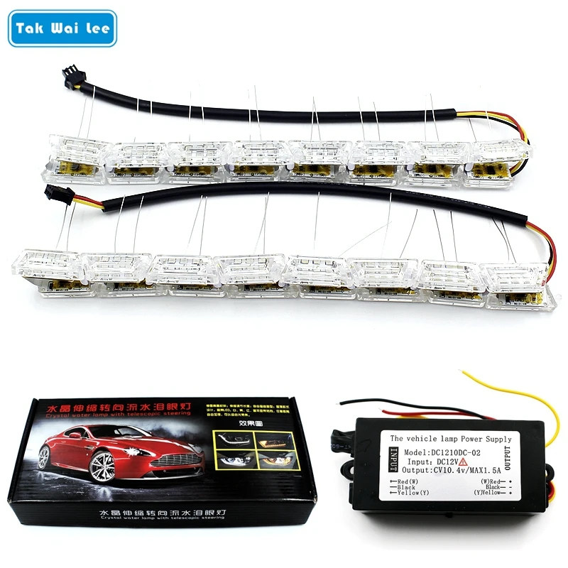 Tak Wai Lee 2Pcs Car Flexible Crytal Water Telescopic Steering LED DRL Daytime Running Light Turn Signal Flow Car Styling Lamp
Tak Wai Lee 2Pcs Car Flexible Crytal Water Telescopic Steering LED DRL Daytime Running Light Turn Signal Flow Car Styling Lamp