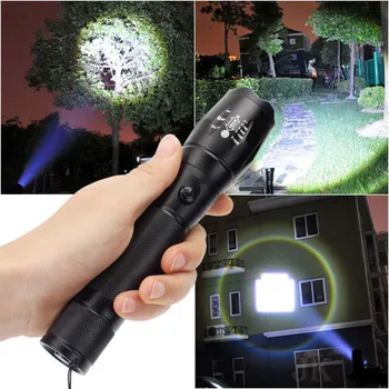 Portable 3000 Lumen 5-Mode T6 LED Zoomable Flashight For 18650 AAA Battery Torch Light Lamp Skid-proof Design 
Portable 3000 Lumen 5-Mode T6 LED Zoomable Flashight For 18650 AAA Battery Torch Light Lamp Skid-proof Design
