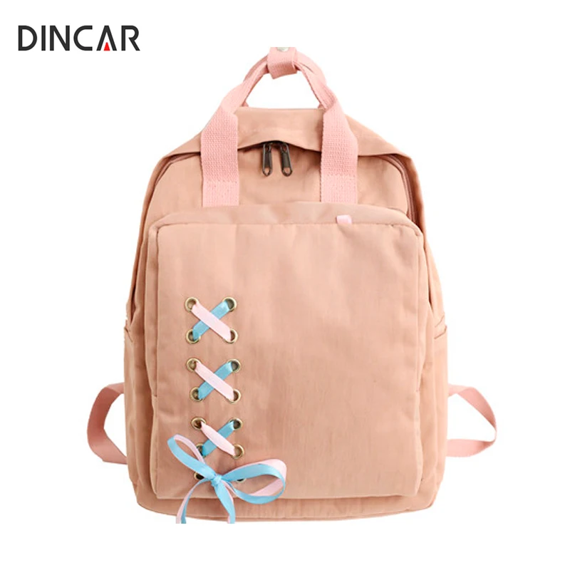 DINCAR Women Students Big Backpack Mochila Feminina Lace Travel Backpacks For School Bags Bolsa Escolar Bagpack Ribbons Bag N
DINCAR Women Students Big Backpack Mochila Feminina Lace Travel Backpacks For School Bags Bolsa Escolar Bagpack Ribbons Bag N