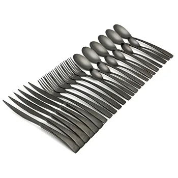 KCASA 24Pcs/Set High-end Stainless Steel Flatware Set Dinnerware Scoop Spoons Fork Steak Knifes Tableware Set Gift New Arrival
KCASA 24Pcs/Set High-end Stainless Steel Flatware Set Dinnerware Scoop Spoons Fork Steak Knifes Tableware Set Gift New Arrival