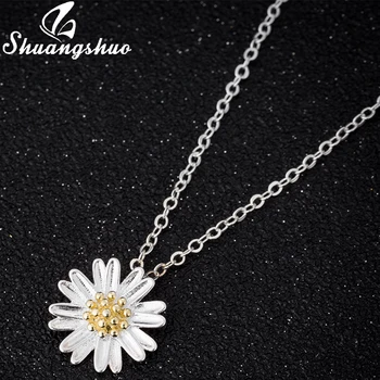 Shuangshuo Vintage Daisies Necklaces & Pendants For Women Gerbera Chrysanthemum Necklace Silver Color Jewelry Bijoux Femme
Shuangshuo Vintage Daisies Necklaces & Pendants For Women Gerbera Chrysanthemum Necklace Silver Color Jewelry Bijoux Femme