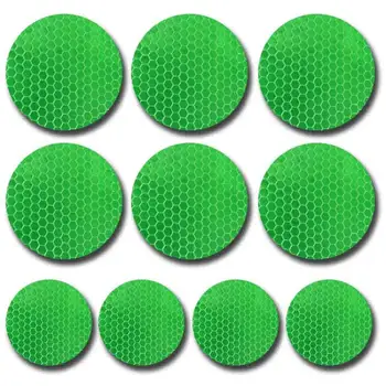 

10pcs 60mm In Diameter Reflector Tape Green for Toyota High Intensity Security Marking Tape For Car Reflectors Rear