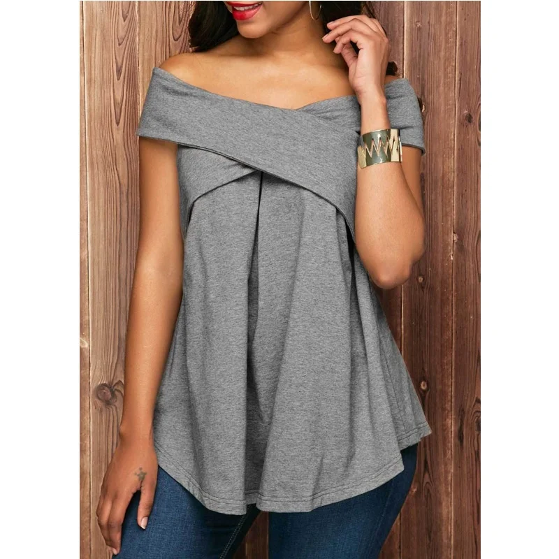 Women Sexy T Shirt Solid Plus Size Ladies Off shoulder Casual t-shirt Loose Oversize Tops Tees Summer Cotton Short Sleeve Tees
Women Sexy T Shirt Solid Plus Size Ladies Off shoulder Casual t-shirt Loose Oversize Tops Tees Summer Cotton Short Sleeve Tees