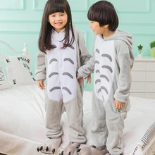 Kid Totoro Cosplay kombinezony kigurumi dziecko Cartoon Anime kombinezon kostium dla dziewczyny chłopiec słodkie zwierzę przebranie piżamy piżamy(China)