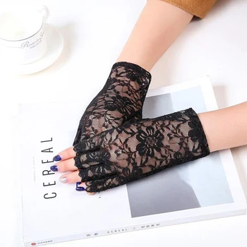 Sexy Short Fingerless Gloves Women Flower Driving Gloves Ladies Transparent Half Finger Fishnet Luva Gants Weddingg Party
Sexy Short Fingerless Gloves Women Flower Driving Gloves Ladies Transparent Half Finger Fishnet Luva Gants Weddingg Party