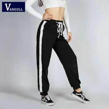 Vangull Side Stripe Pants Womens Trousers 2019 New Spring Fashion High Waist Loose Sweat Pants Casual Front Lace Up Sweatpants
Vangull Side Stripe Pants Womens Trousers 2019 New Spring Fashion High Waist Loose Sweat Pants Casual Front Lace Up Sweatpants