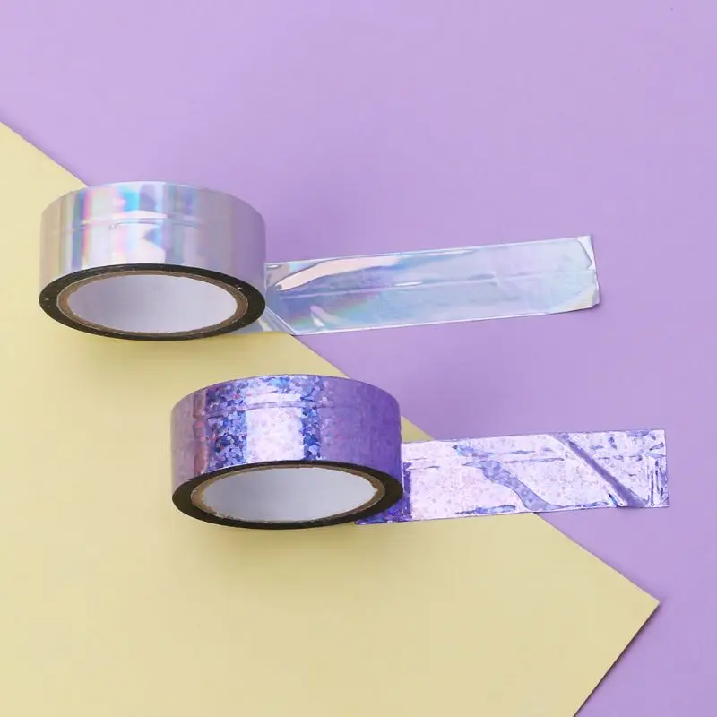 19mmx10M Gold Foil Washi Tape Silver/Purple Color Japanese DIY Scrapbooking Tools Masking Tape
19mmx10M Gold Foil Washi Tape Silver/Purple Color Japanese DIY Scrapbooking Tools Masking Tape