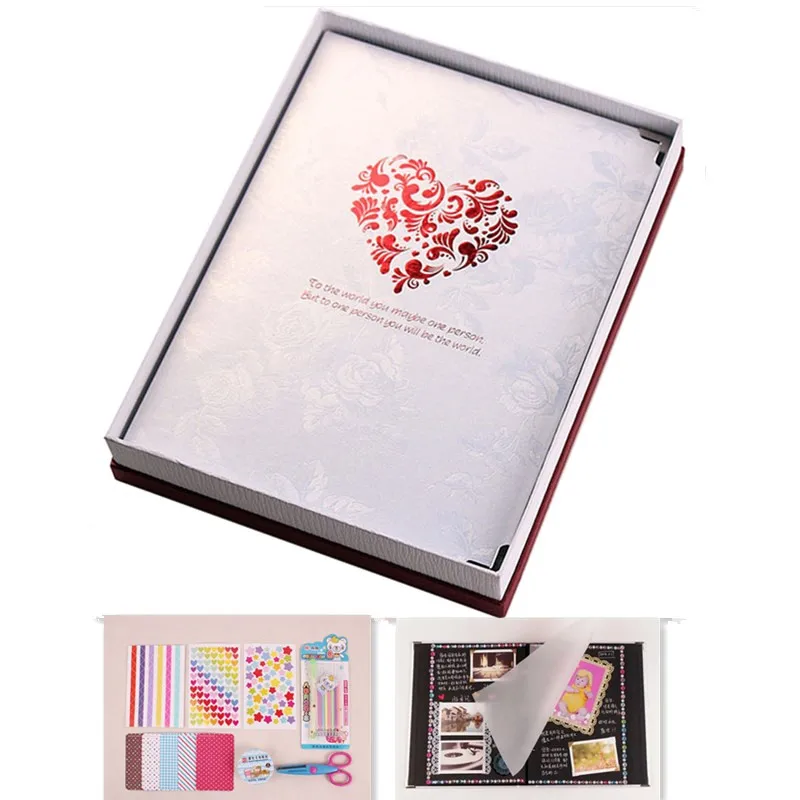 Creative Sticky Boxed DIY Photo Album Free Accesorries Red Box Wedding Autograph Album Lovers Classmate Handmade Scrapbooking
Creative Sticky Boxed DIY Photo Album Free Accesorries Red Box Wedding Autograph Album Lovers Classmate Handmade Scrapbooking